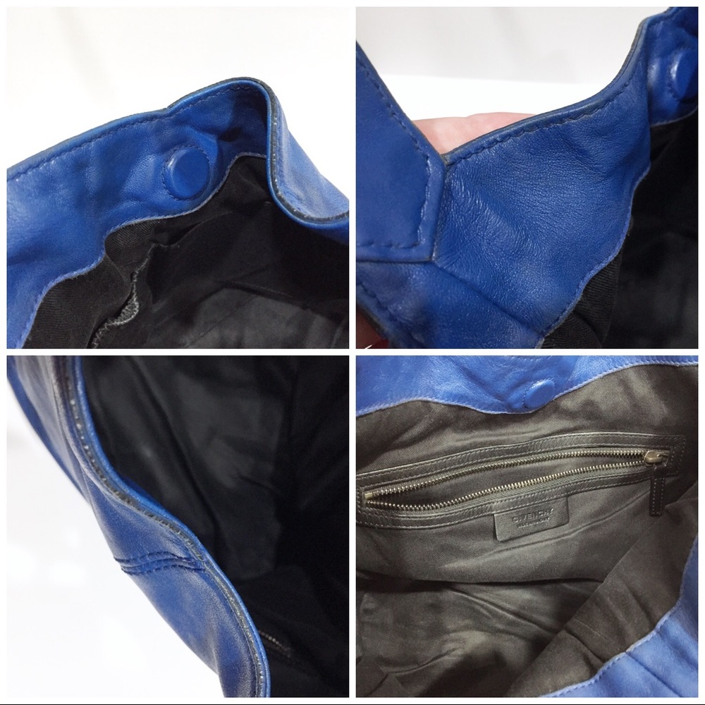 ❤️SOLD❤️Givenchy Blue Lambskin Leather Tinhan Hobo Bag - Picture 11 of 13